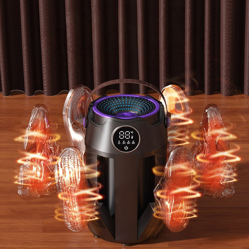 Foldable 6-Arm Shoe Dryer with Timer