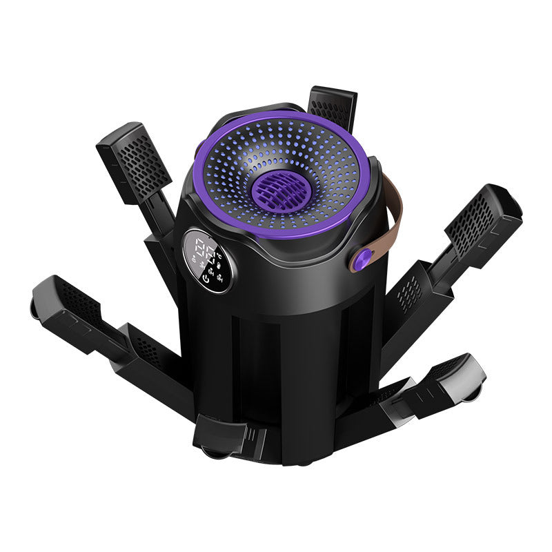 Foldable 6-Arm Shoe Dryer with Timer