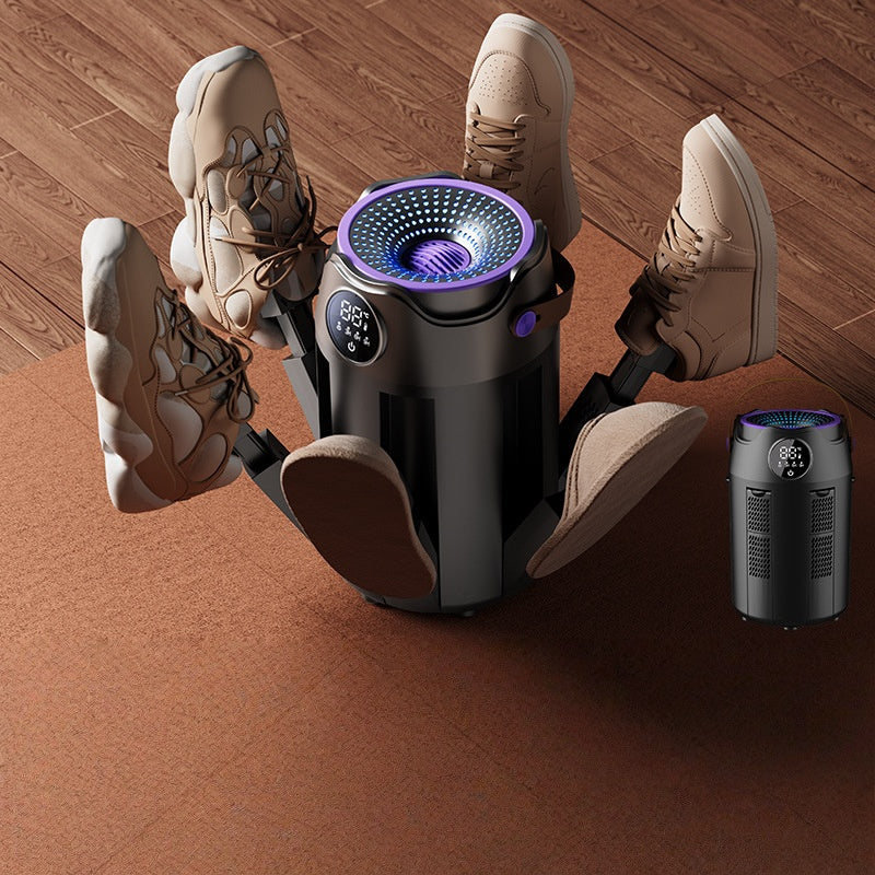 Foldable 6-Arm Shoe Dryer with Timer