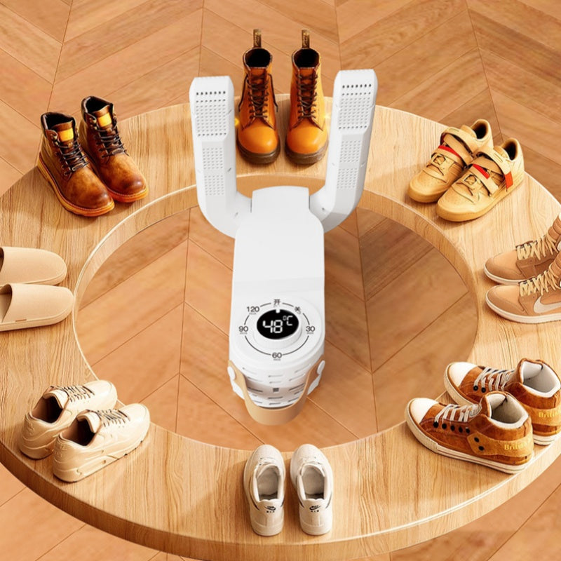 Foldable Telescopic Shoe Dryer with Timer and LED Display